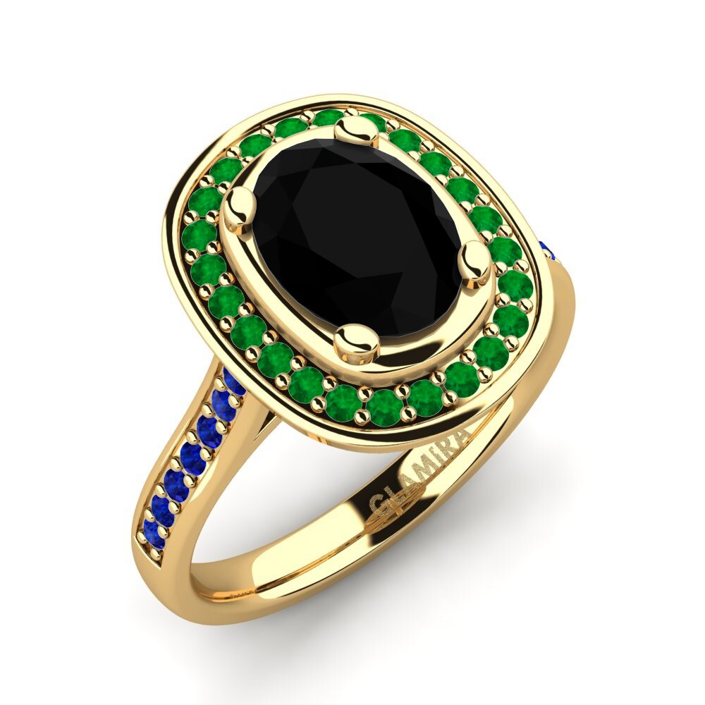 Black Sapphire Engagement Ring Girona