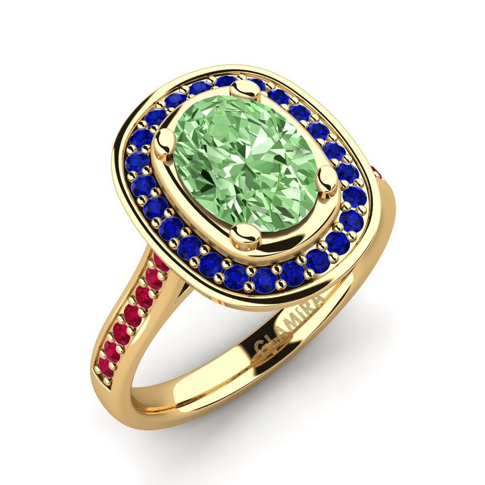 Green Diamond Engagement Ring Girona