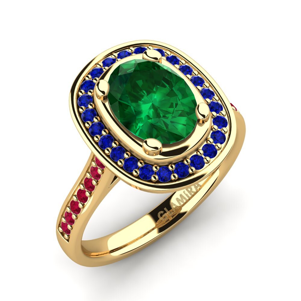 Emerald (Lab Created) Engagement Ring Girona