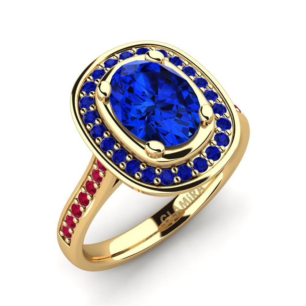 Sapphire (Lab Created) Engagement Ring Girona