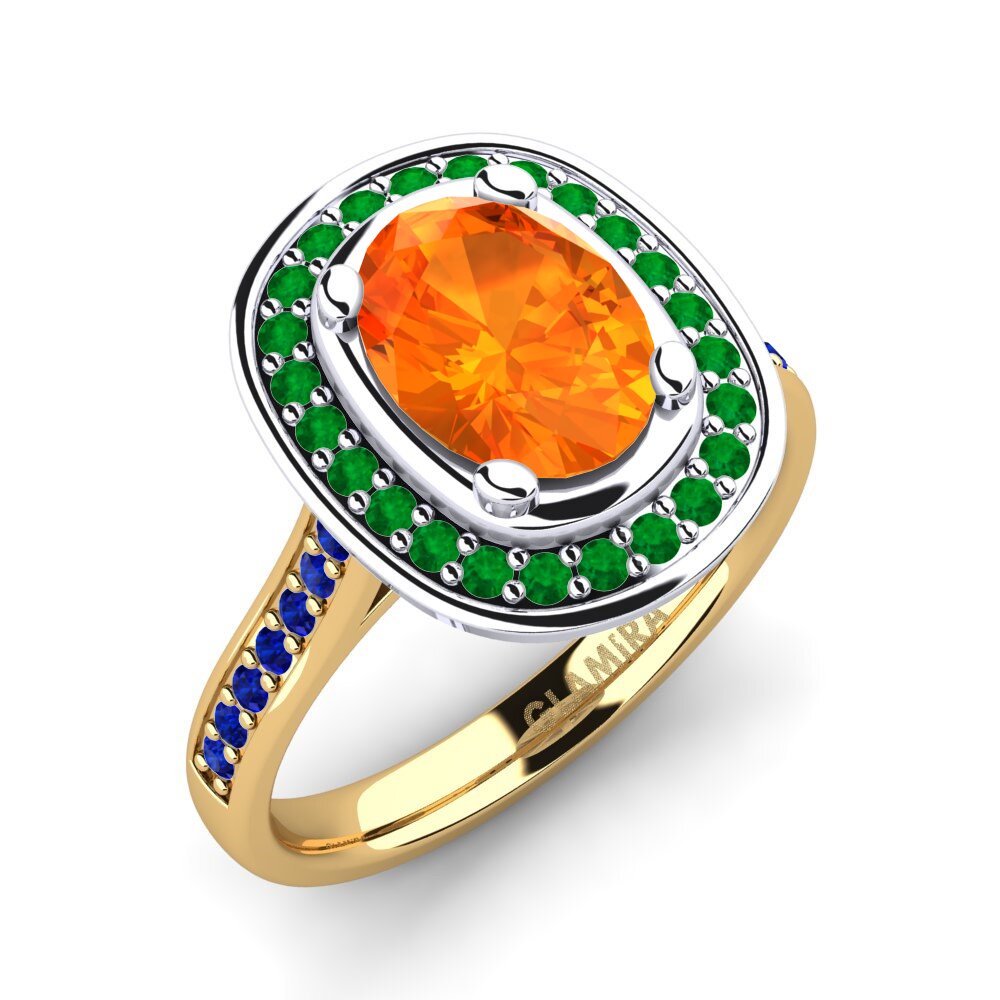 18k Yellow & White Gold Engagement Ring Girona