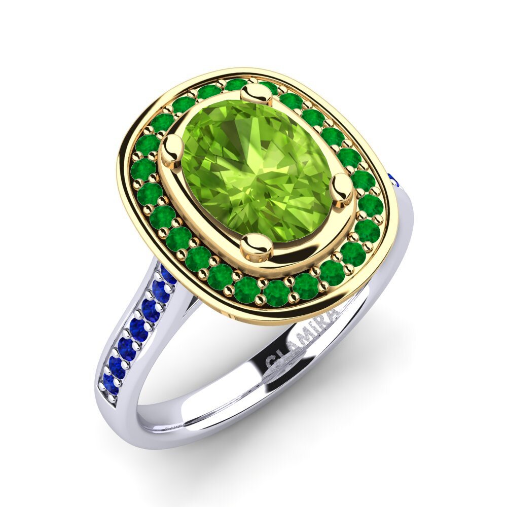 14ct White & Yellow Gold Engagement Ring Girona