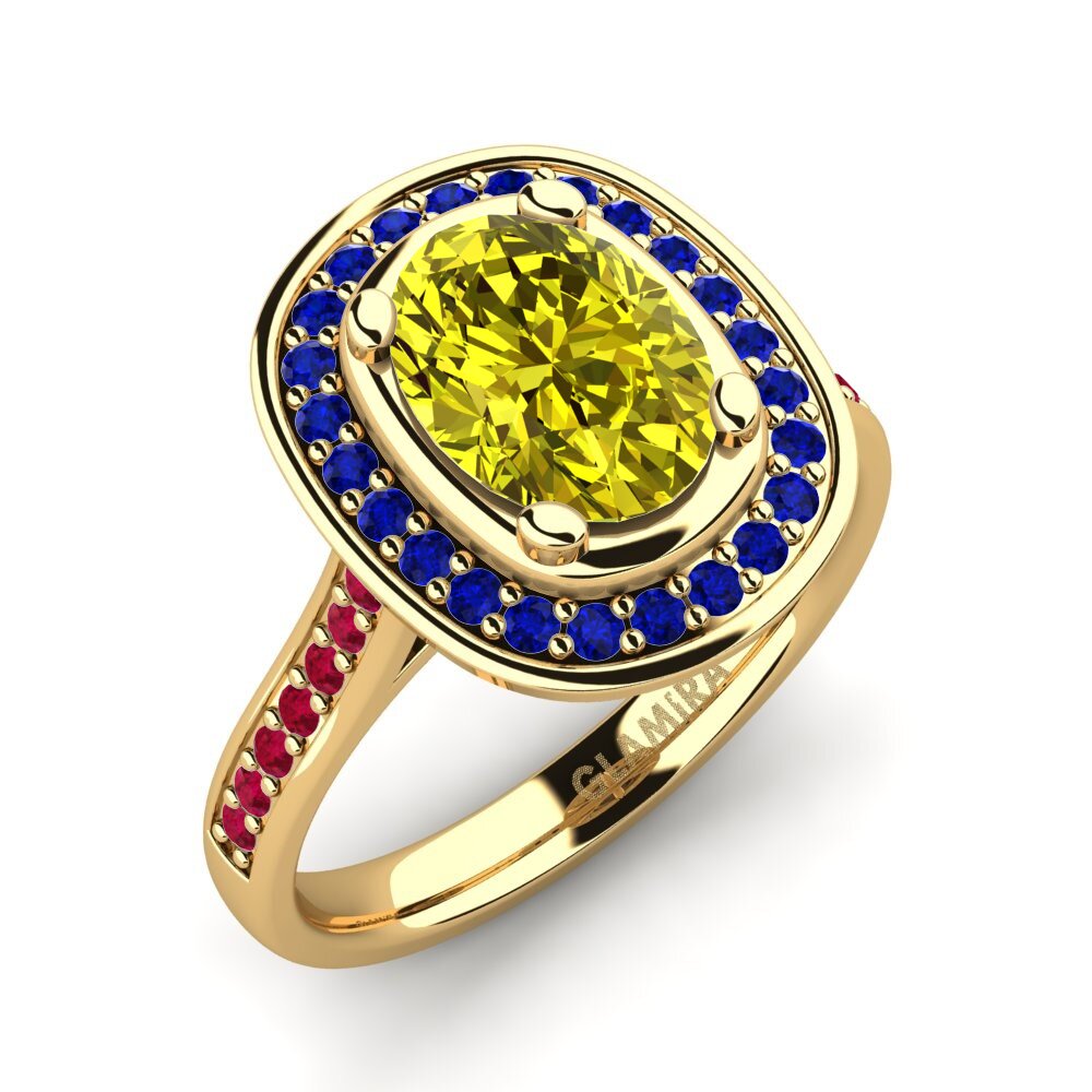 Diamant Jaune Bague de fiançailles Girona