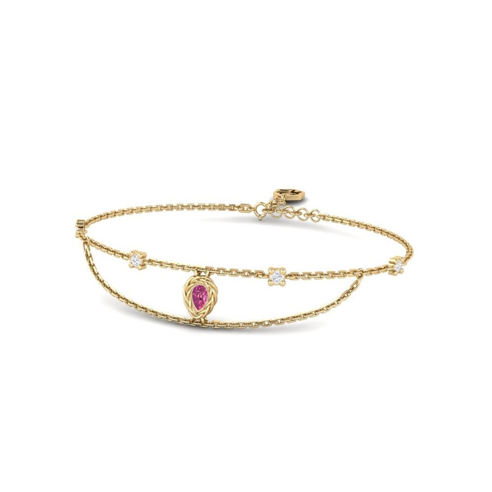 Tourmaline Rose Bracelet pour femme Gisli