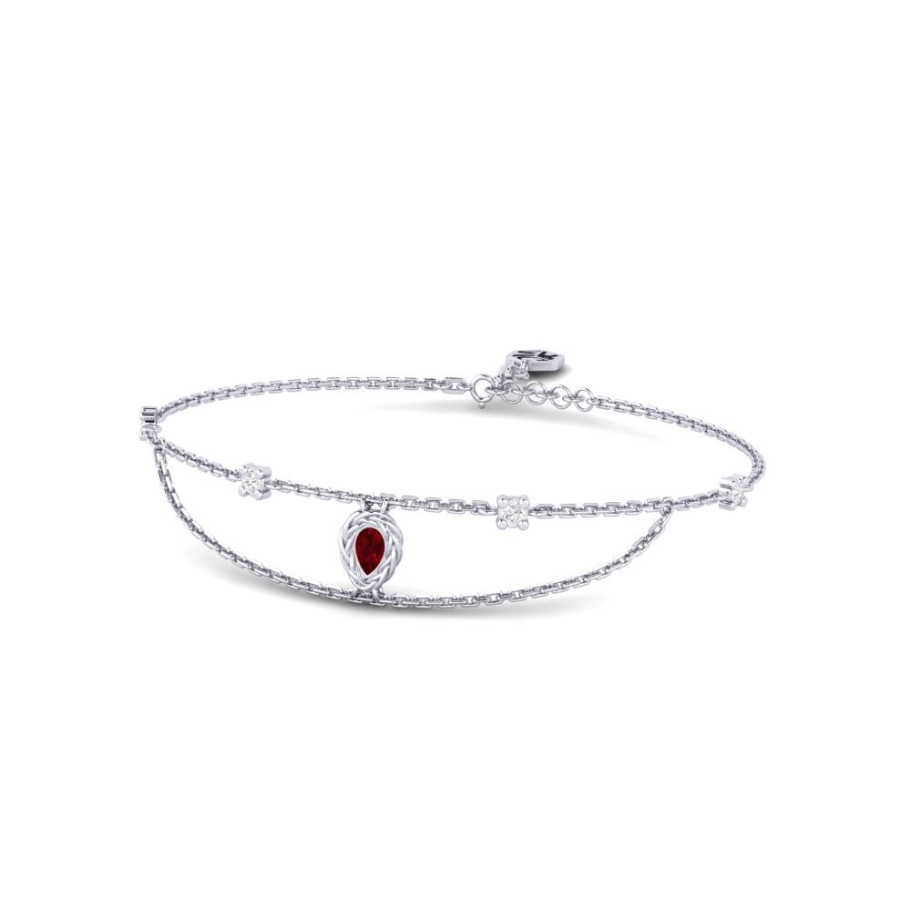 Palladium 950 Rubis Bracelet pour femme Gisli