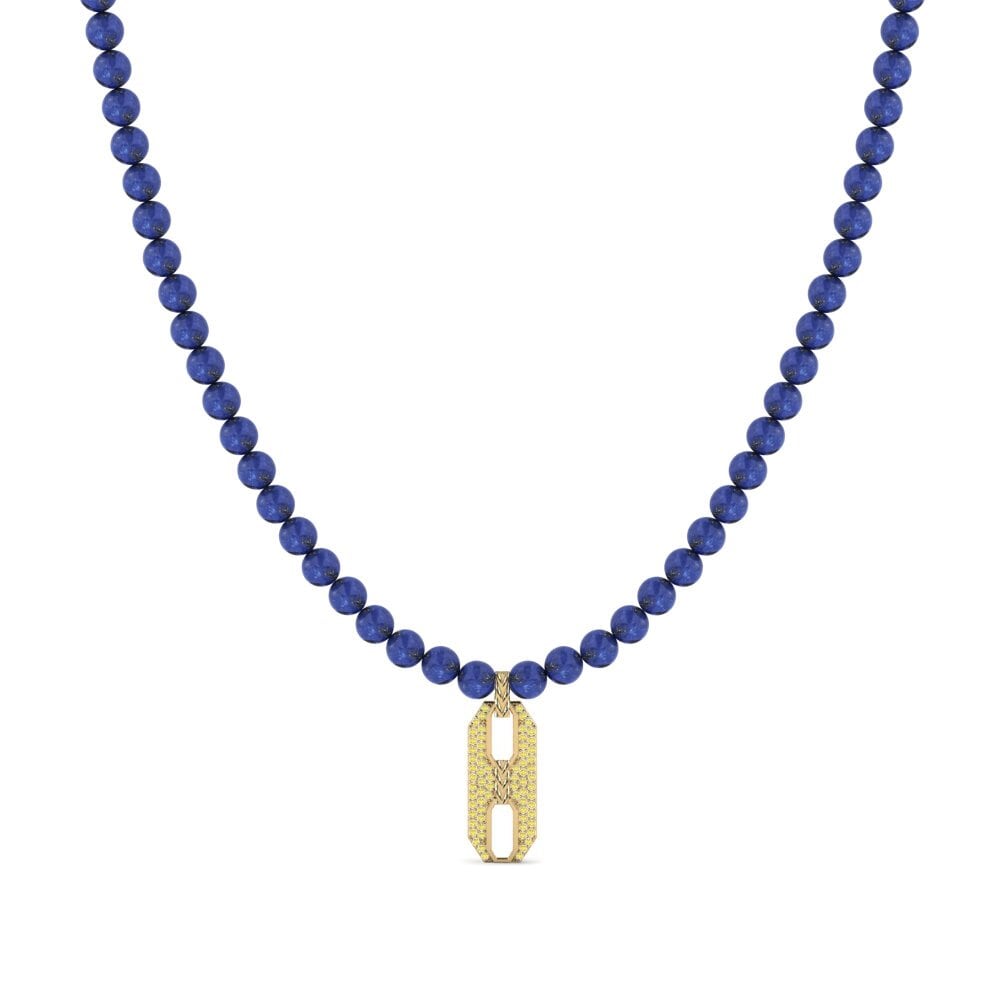 Yellow Sapphire Men's Necklace Gisors