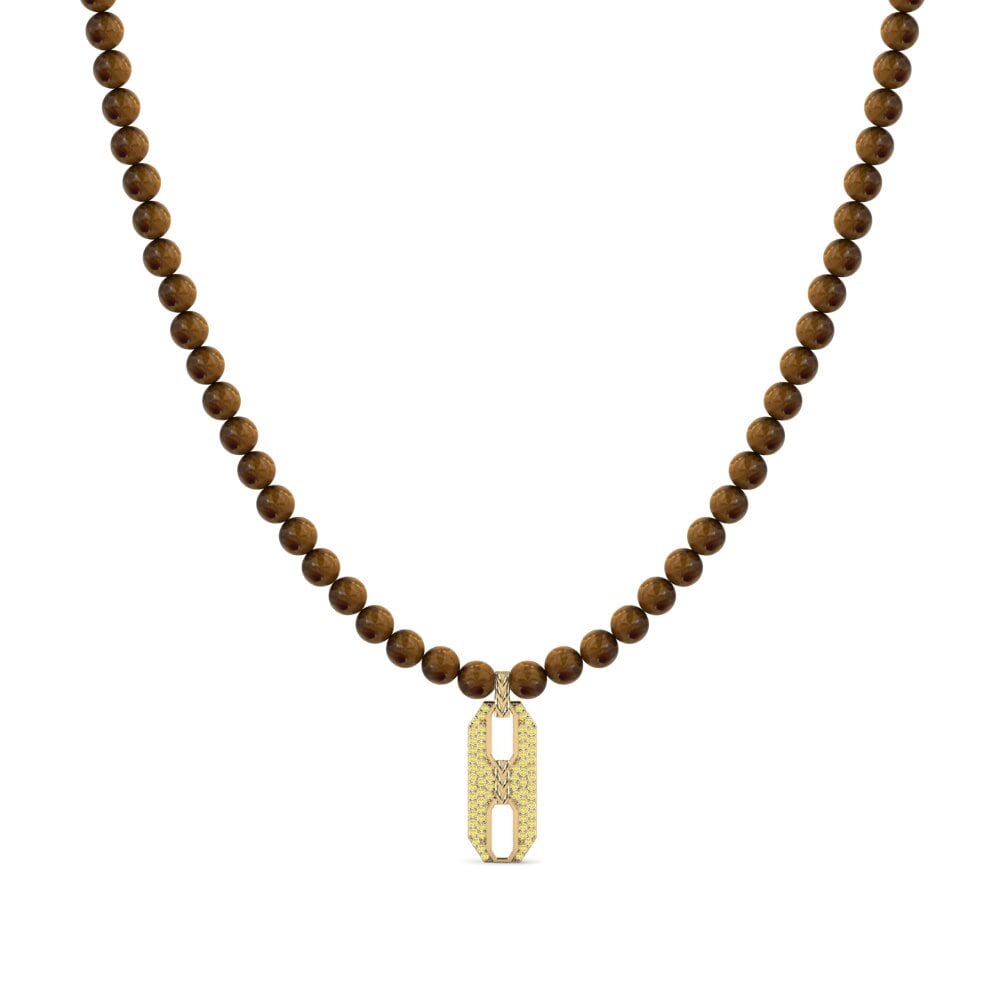 Yellow Sapphire Men's Necklace Gisors