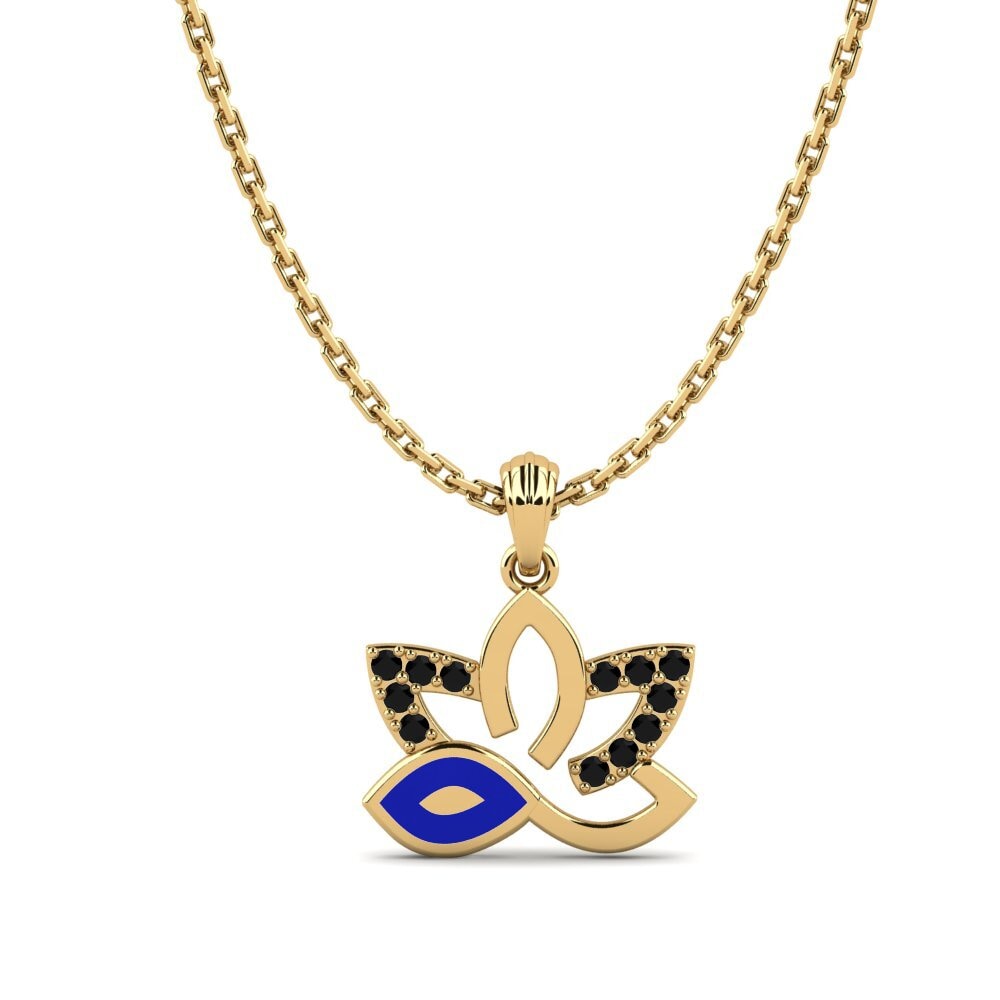 Diamante Negro Colgante de Mujer Giusser