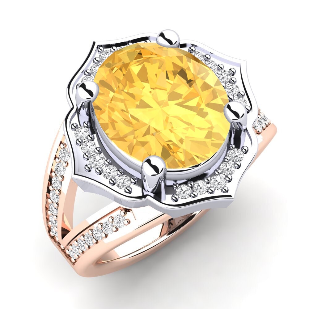 18ct Rose & White Gold Ring Gizella