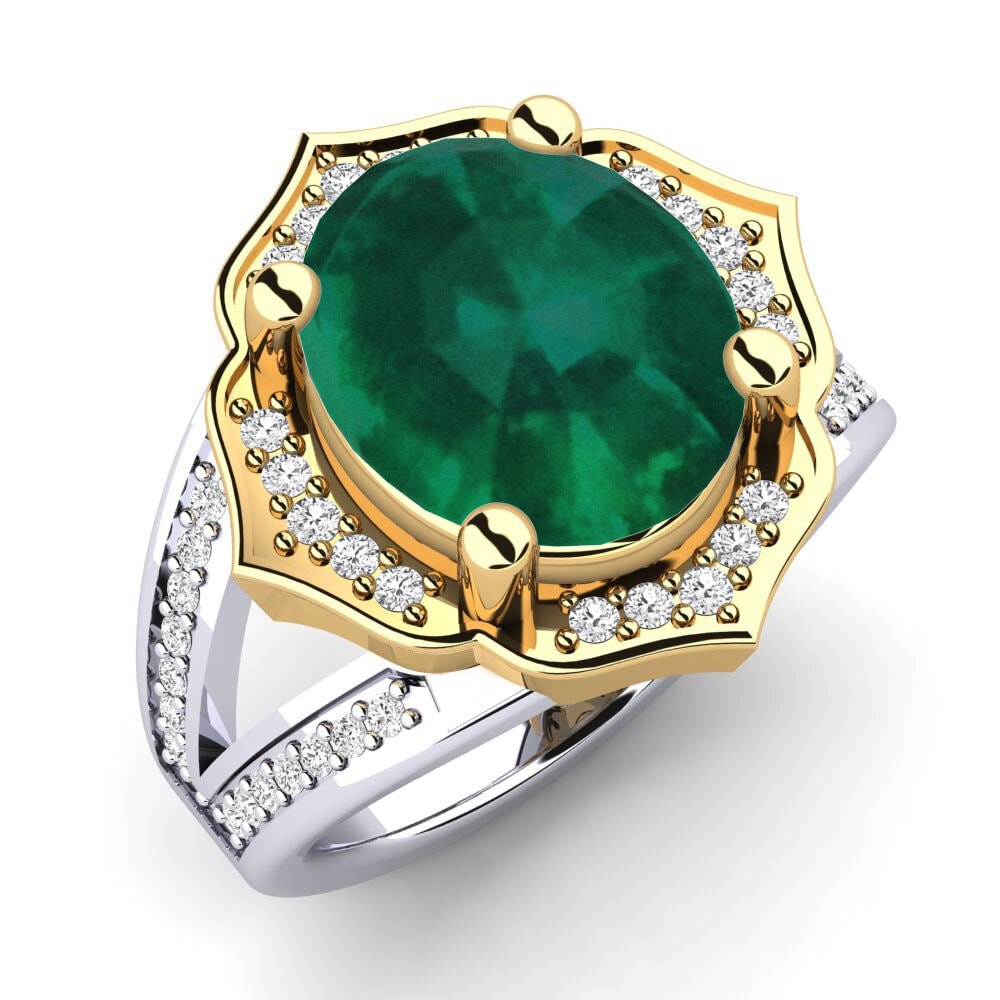 14ct White / Yellow Gold Ring Gizella