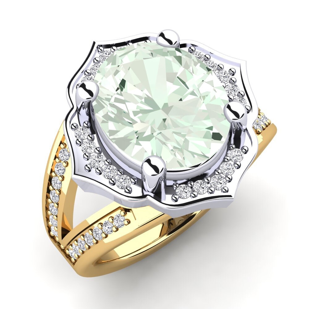 Green Amethyst Ring Gizella