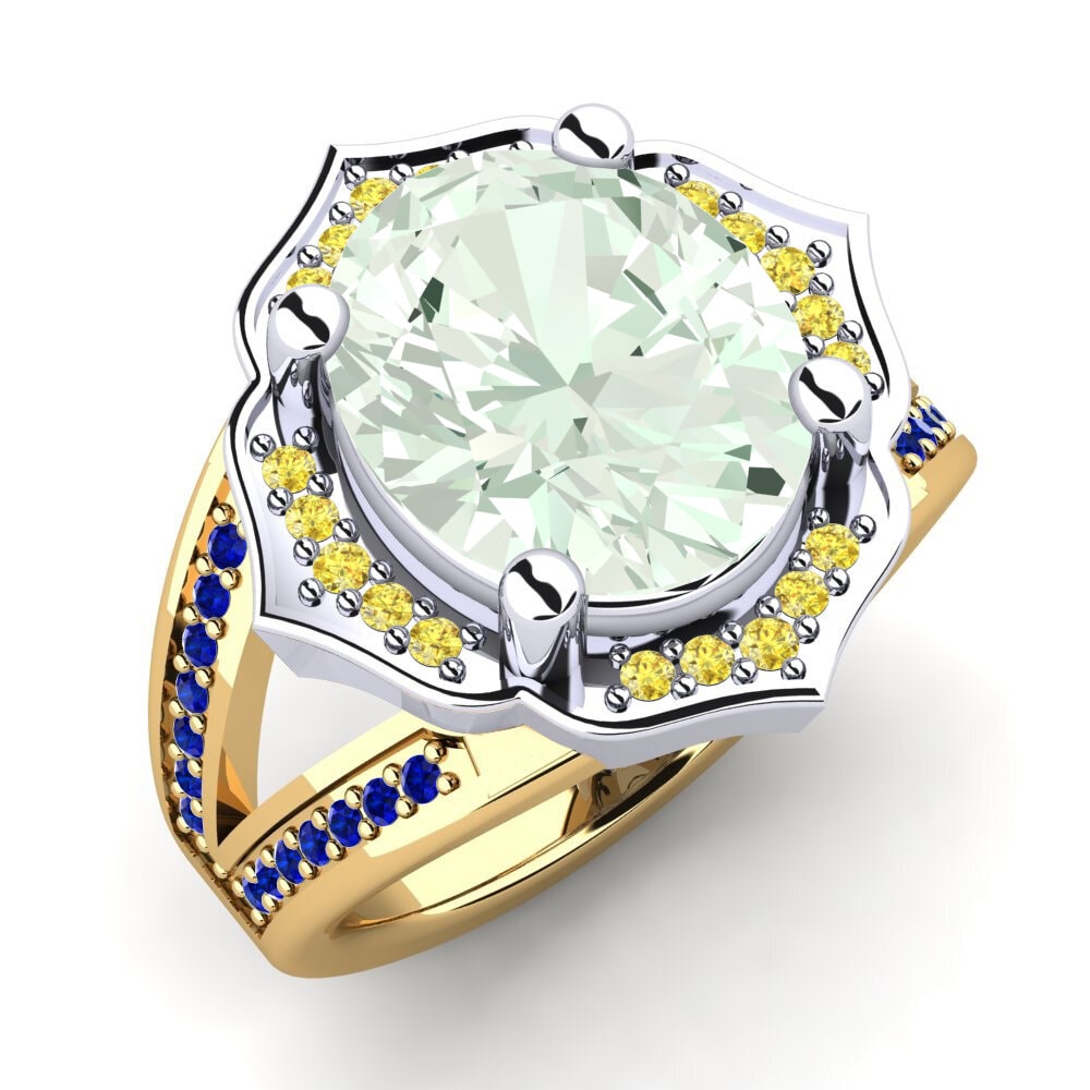 Green Amethyst Ring Gizella