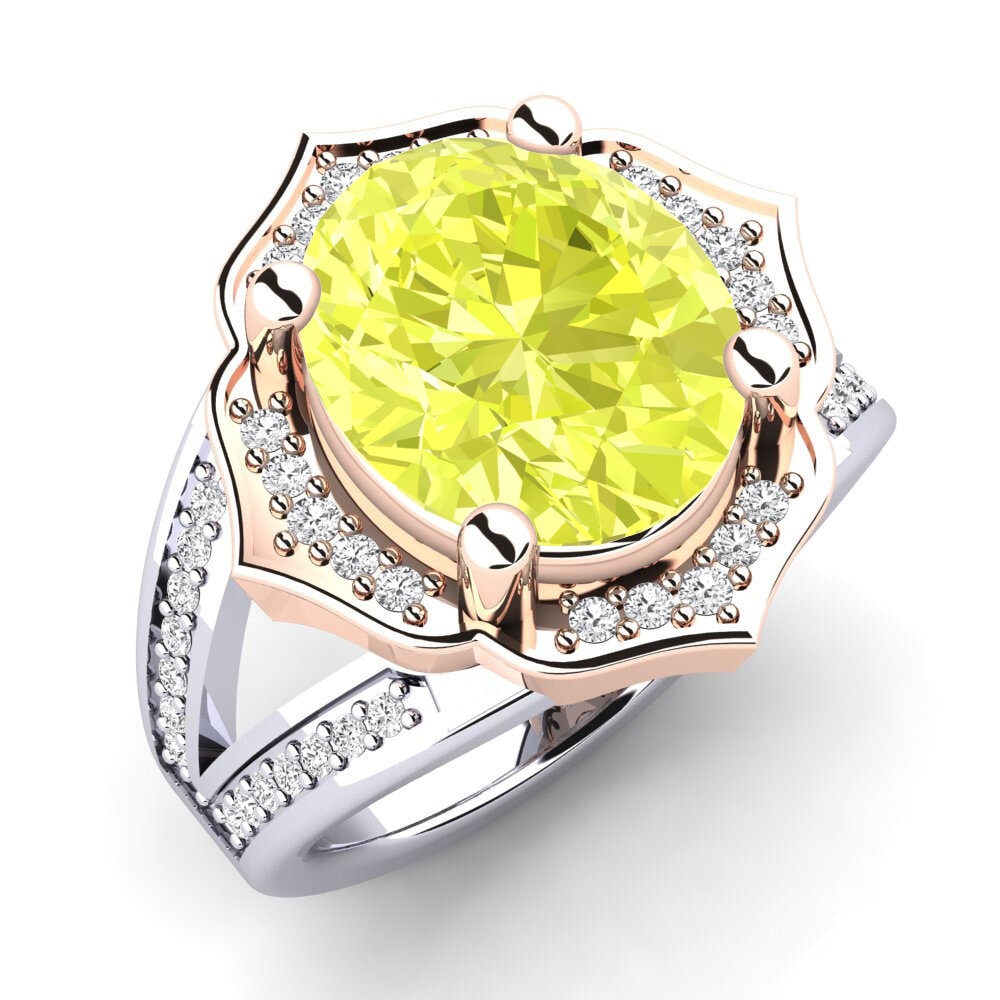 14ct White & Rose Gold Ring Gizella