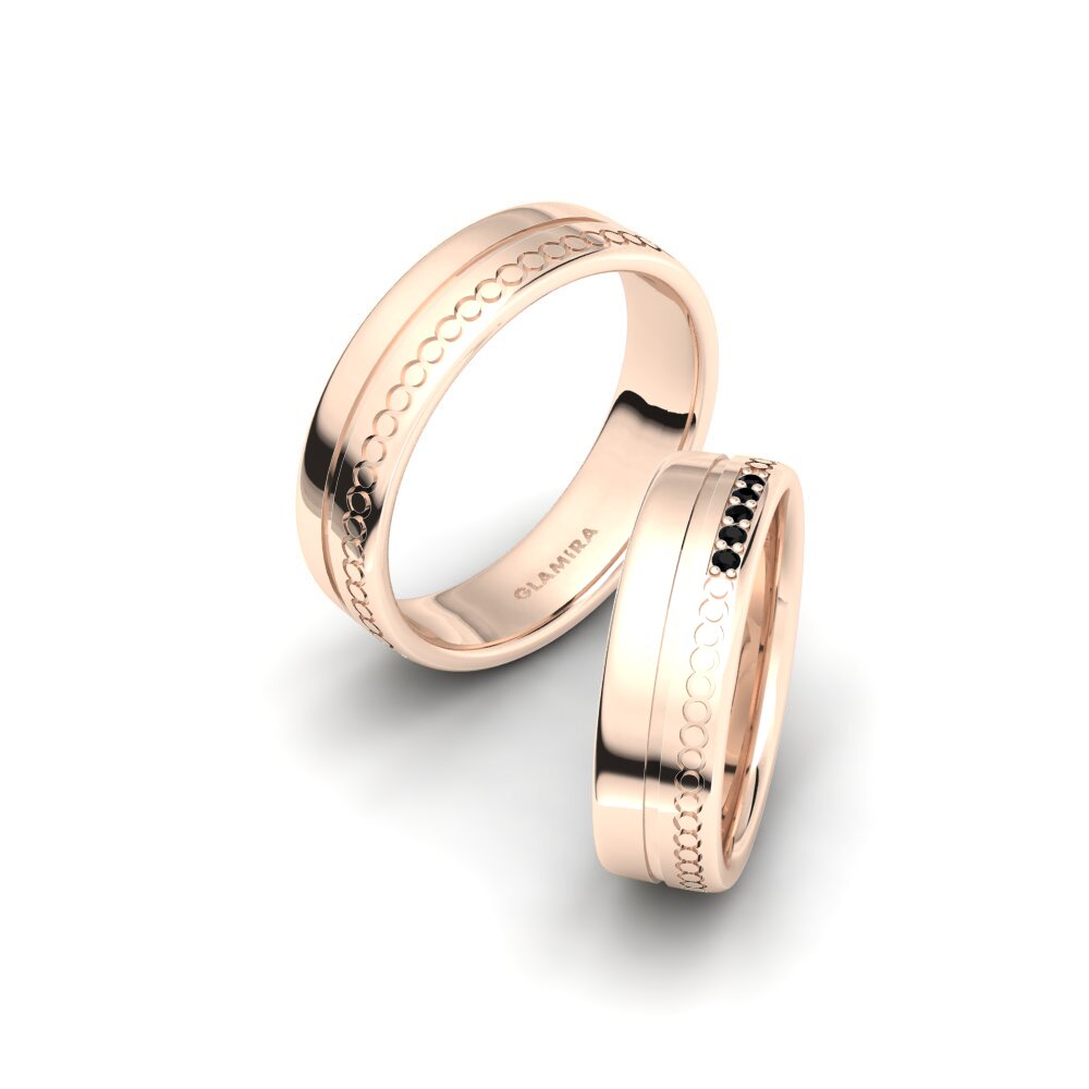 Black Onyx Wedding Ring Glamorous Behaviour 6 mm
