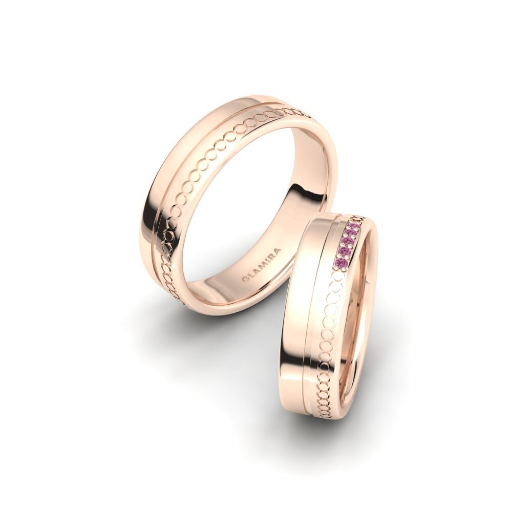 Granate Rhodolite Anillo de boda Glamorous Behaviour 6 mm