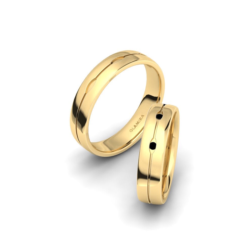 Black Onyx Wedding Ring Glamorous River 5 mm