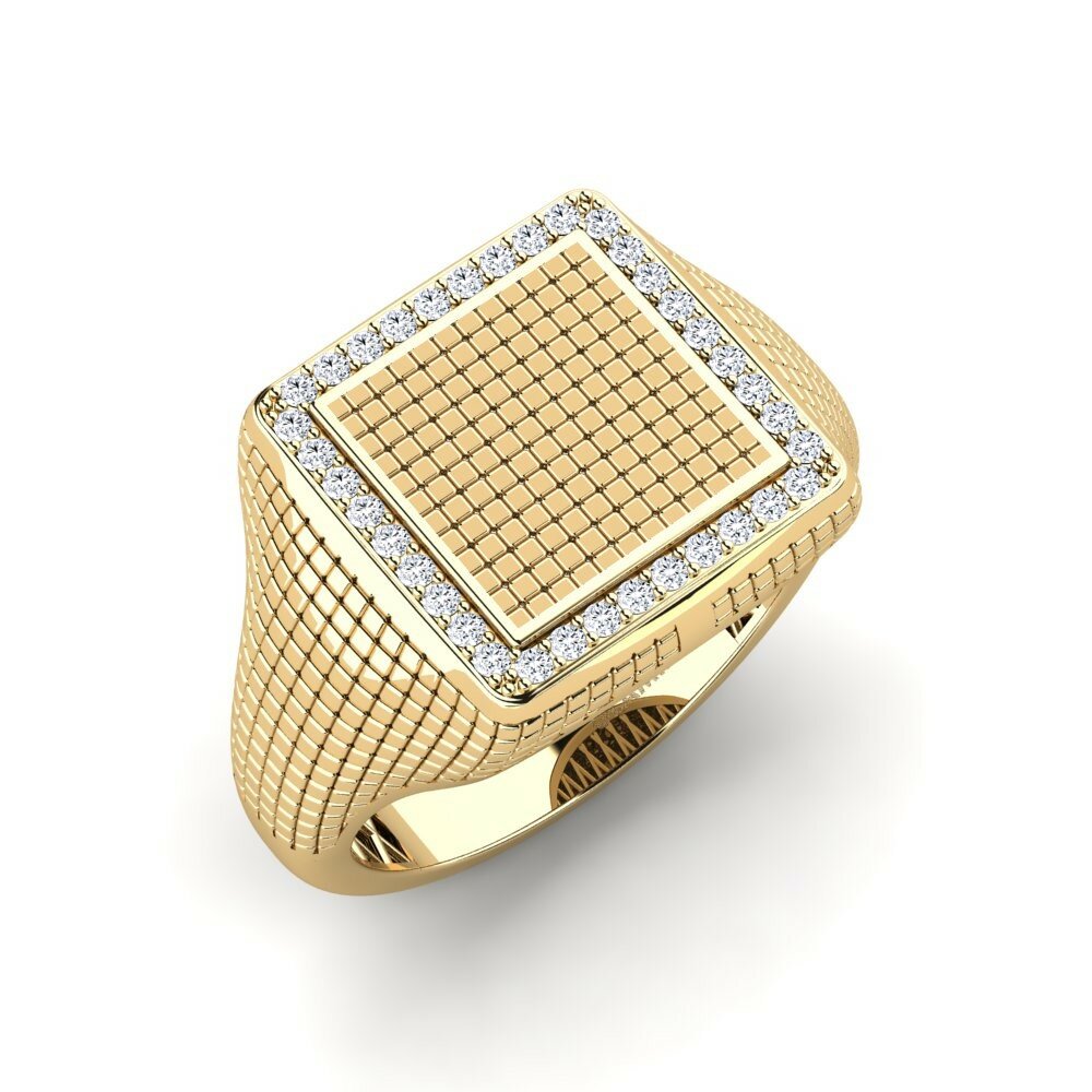 18ct Yellow Gold Men's Ring Glangr
