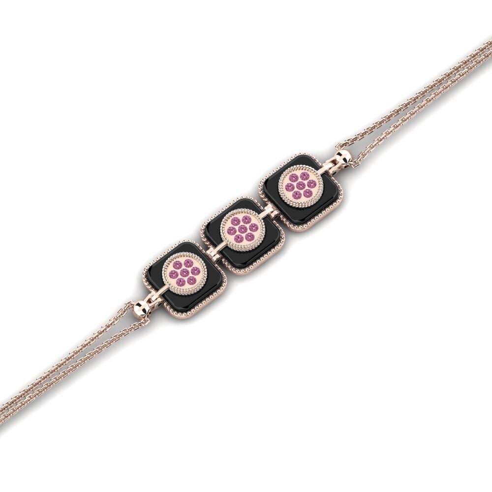 14K Rose Gold Rhodolite Garnet Bracelet Glazer