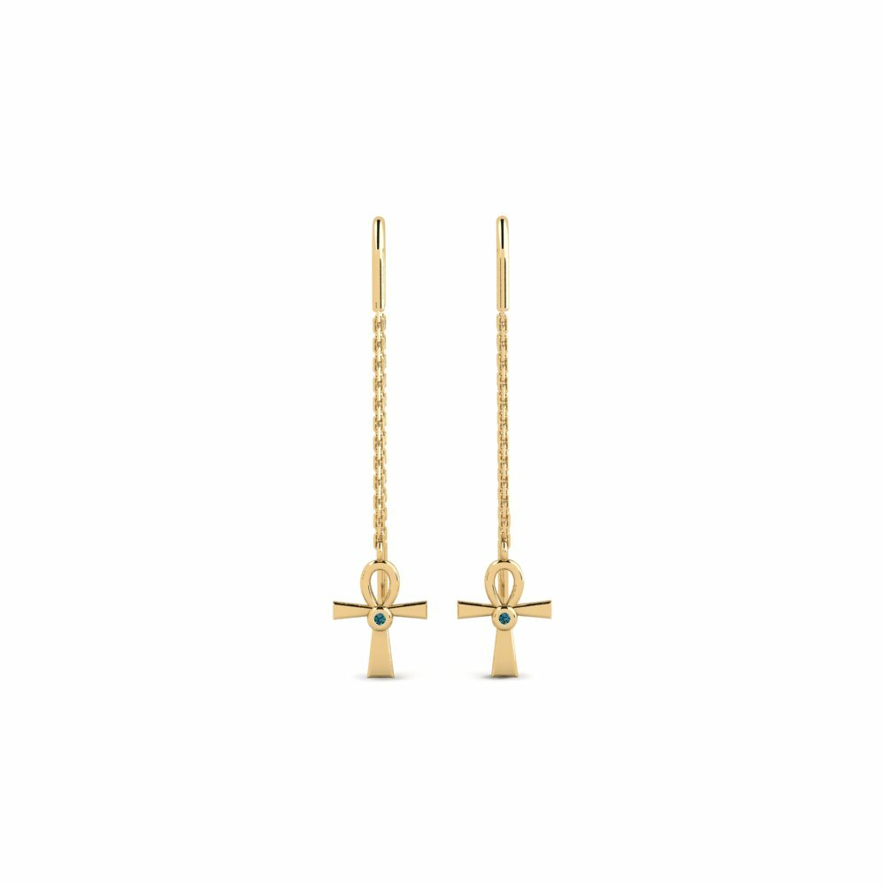 Blauwe Diamant Dames Oorbellen Glencoe
