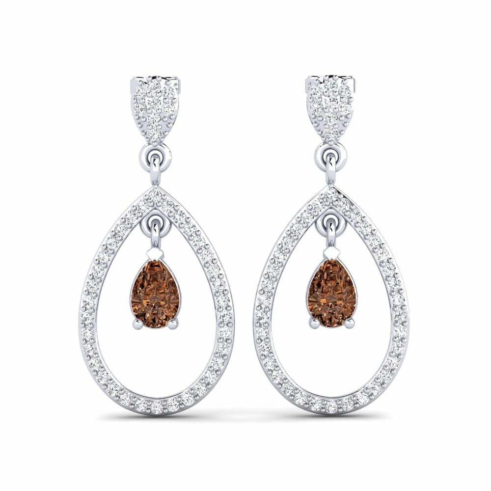 Drops & Dangle Brown Diamond Earrings