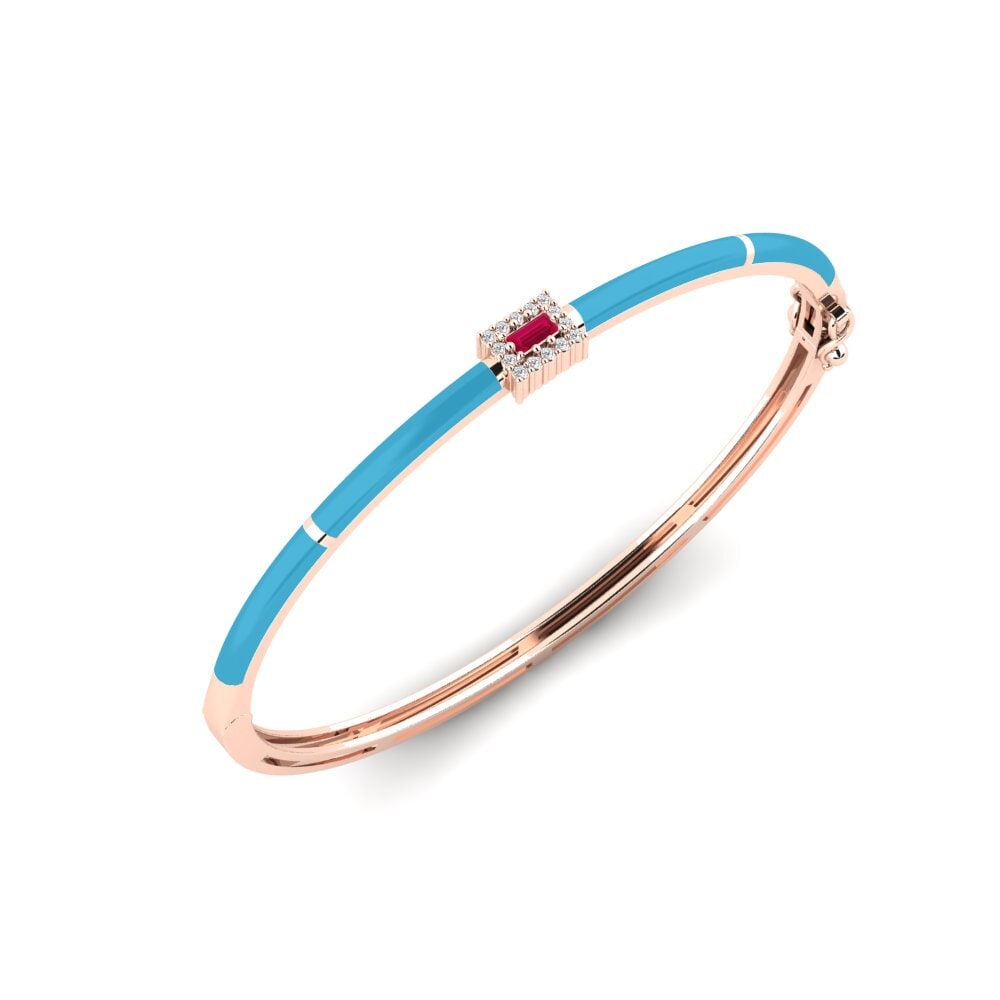 14ct Rose Gold Ruby Women's Bangle Glendale