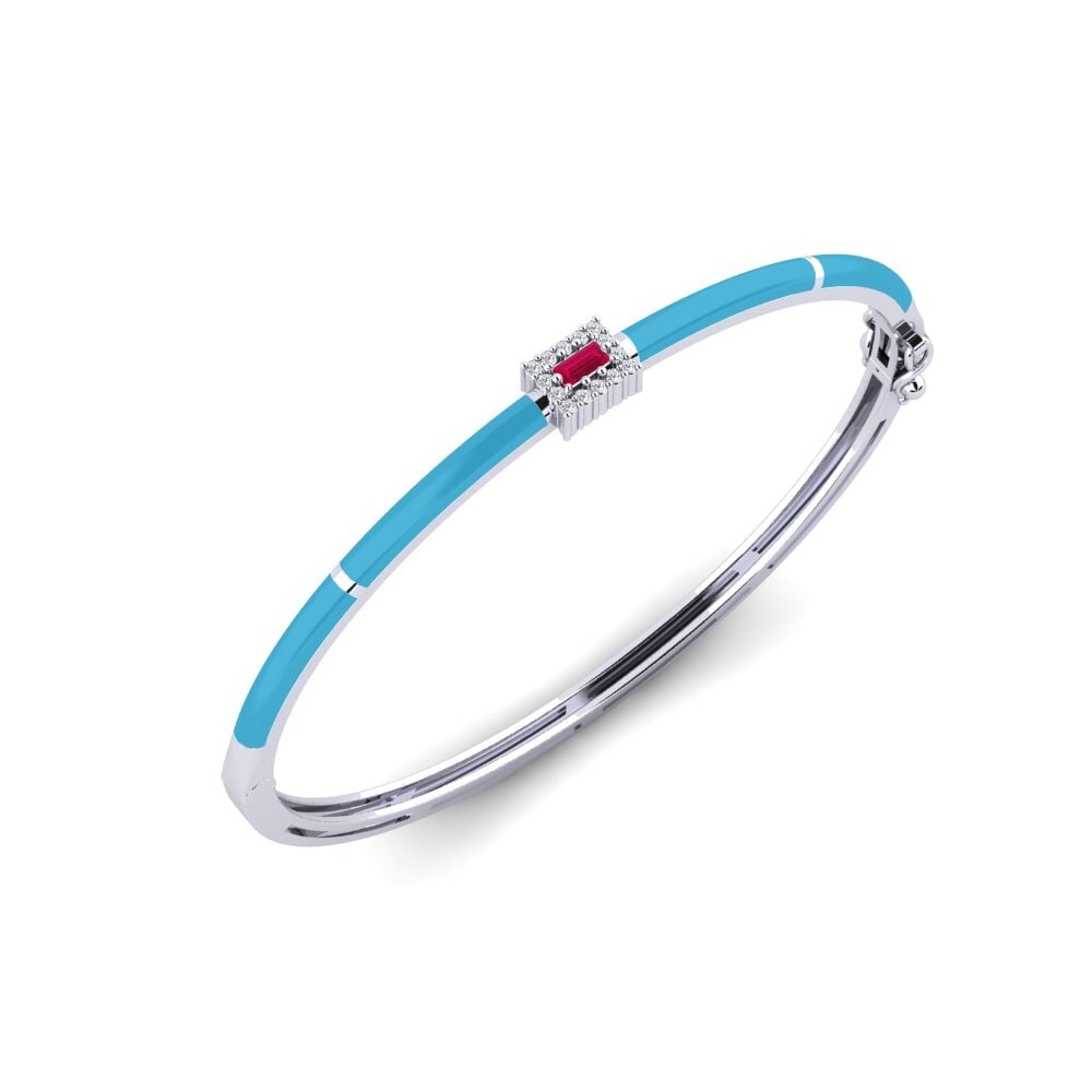 18ct White Gold Ruby Women's Bangle Glendale