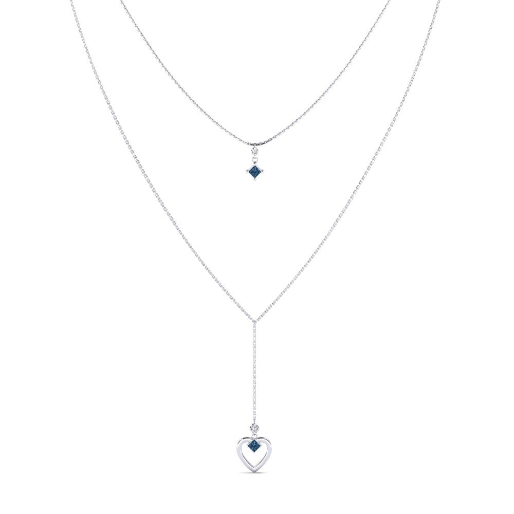 Diamante Azul Collar de Mujer Glenesha