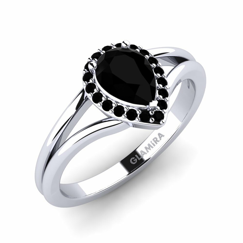Black Diamond Engagement Ring Glinda