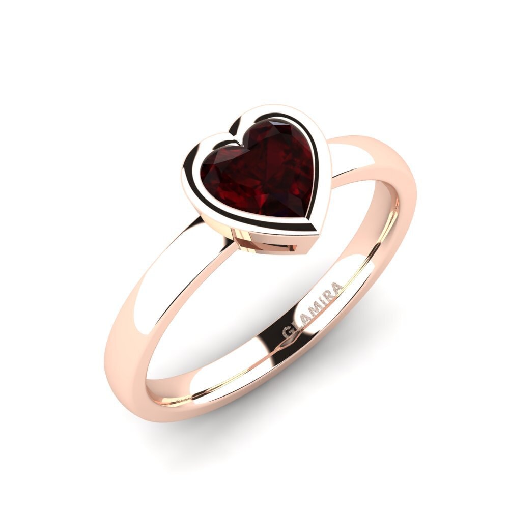 red-750 garnet Anel de Noivado Gloria