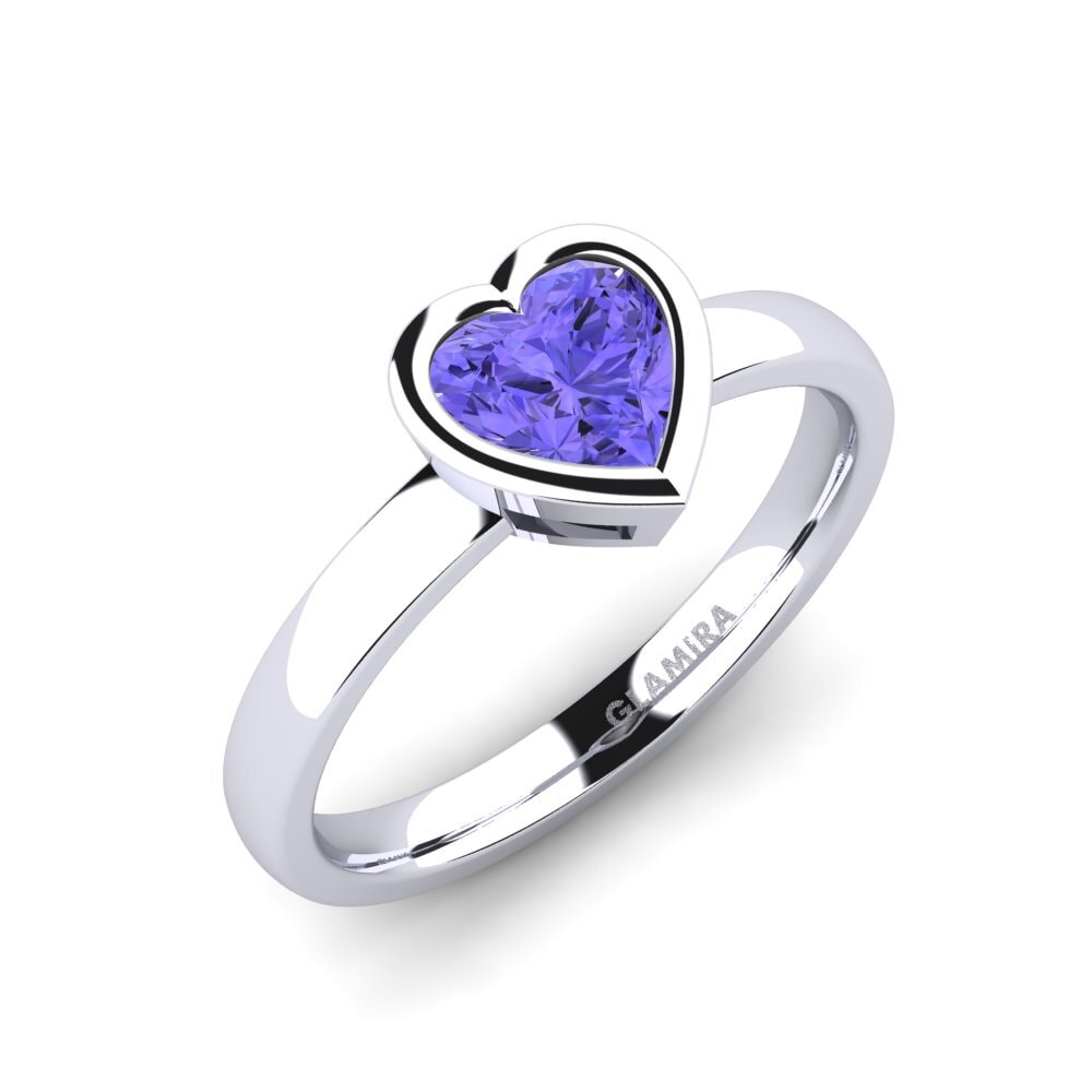 Corazón Tanzanita Anillo de compromiso Gloria