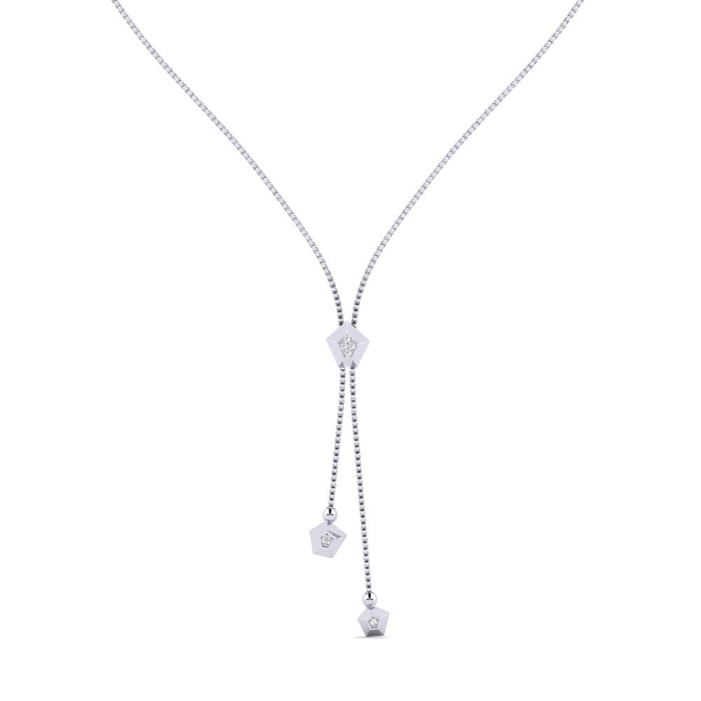 9K Wit Dames Ketting Glucase