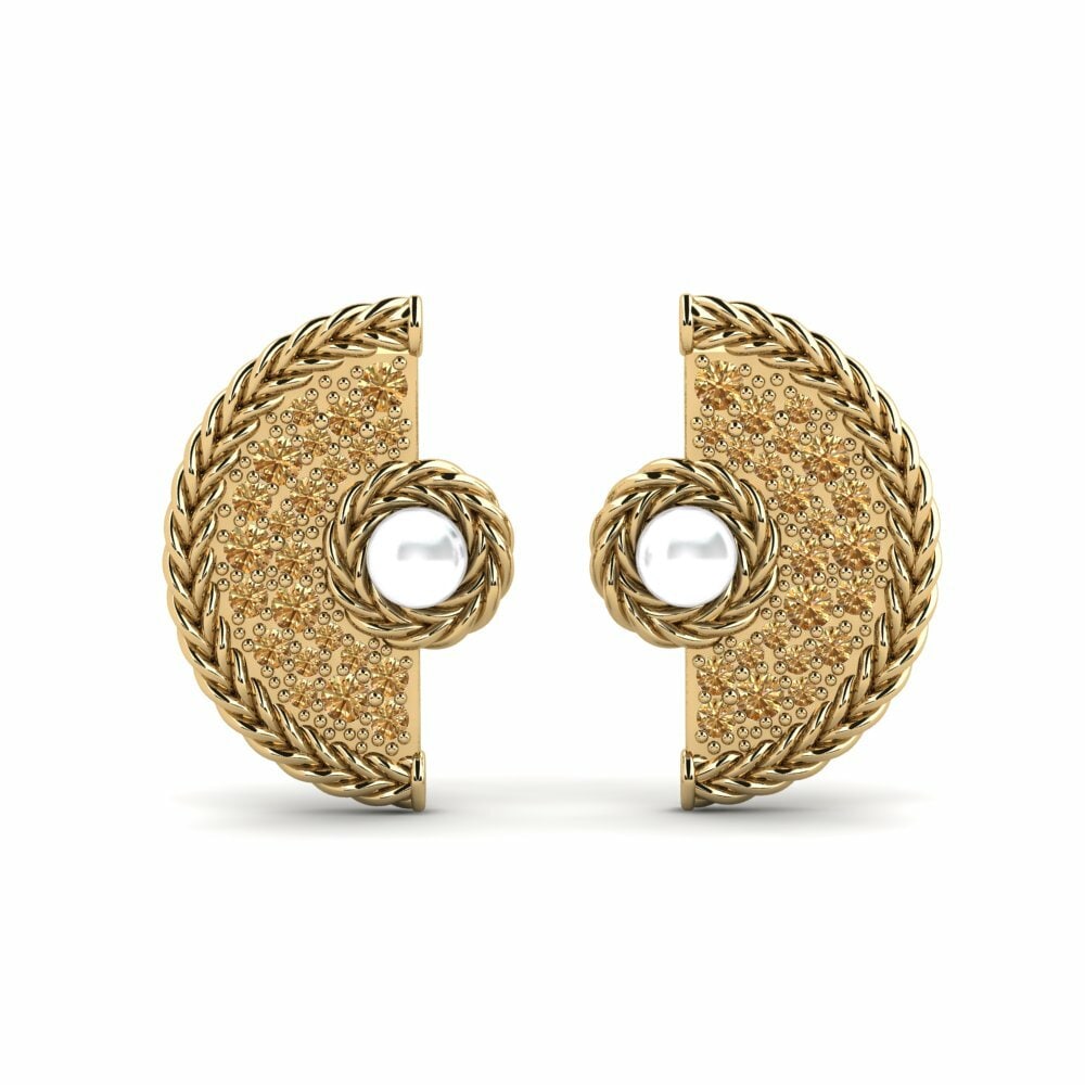 Bruine Diamant Dames Oorbellen Goaround