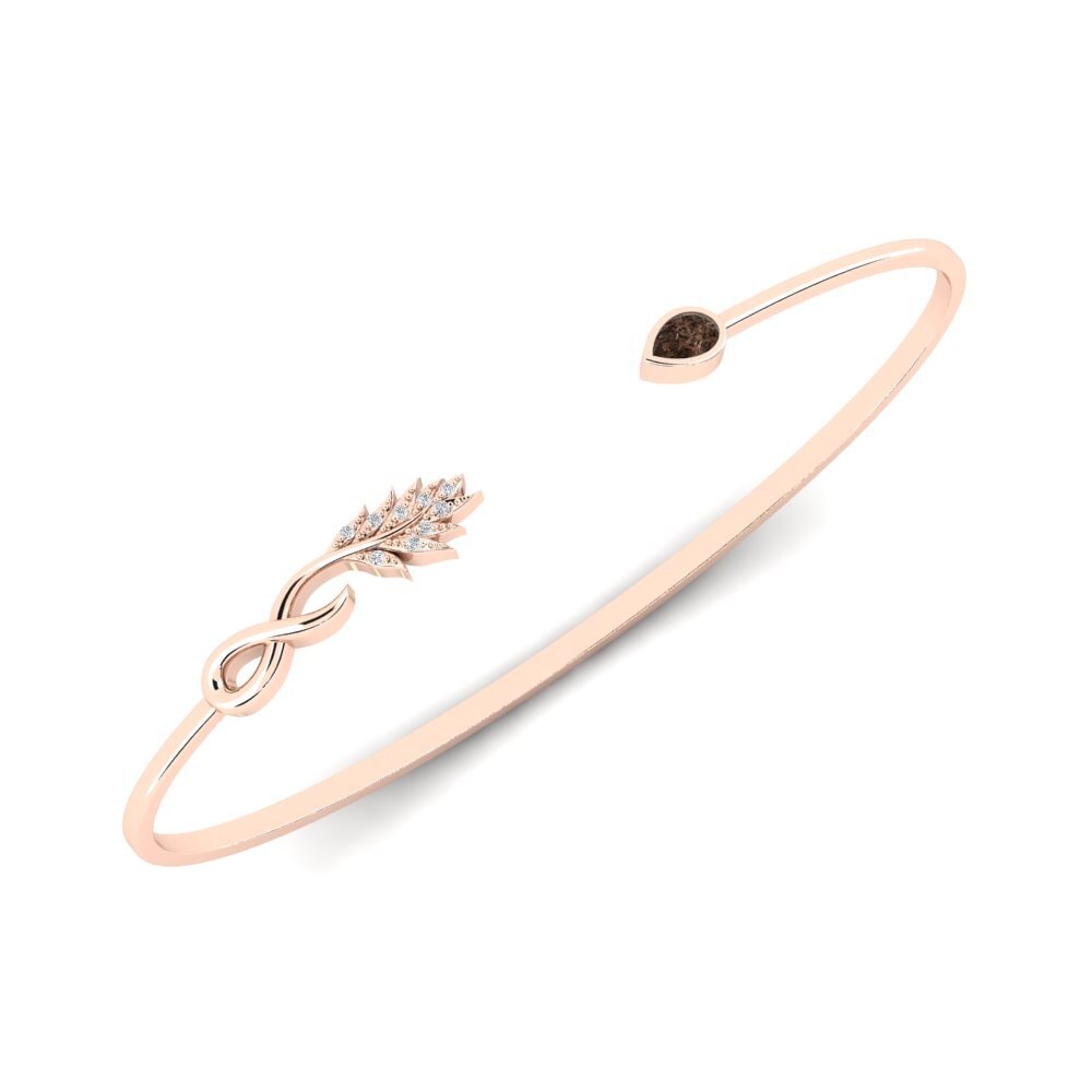 9ct Rose Gold Smoky Quartz Palm Cuff Godeo