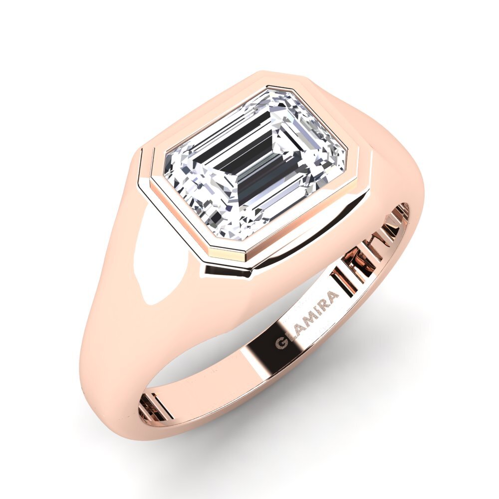 Oro Rosso 375 Diamante cresciuto in laboratorio Anello da uomo Goetzinger