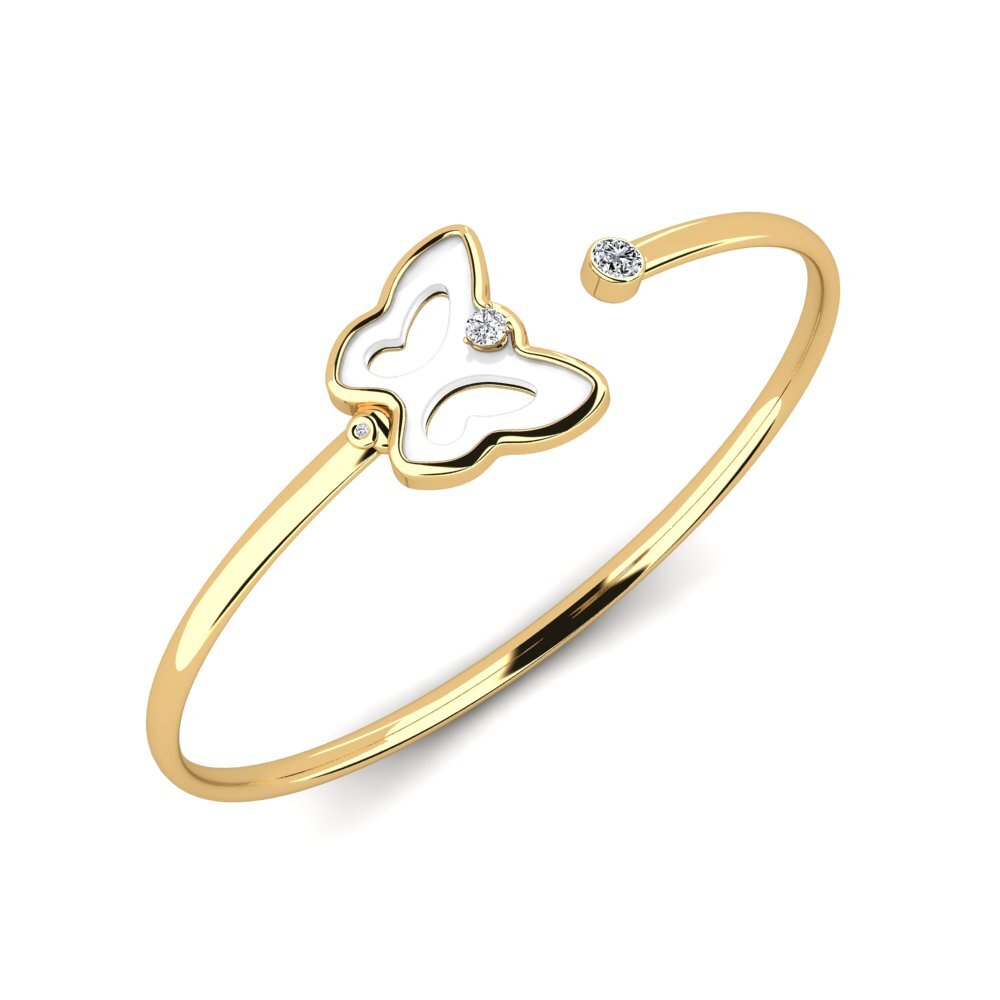 9ct Yellow Gold Zirconia Women's Bracelet Goguen