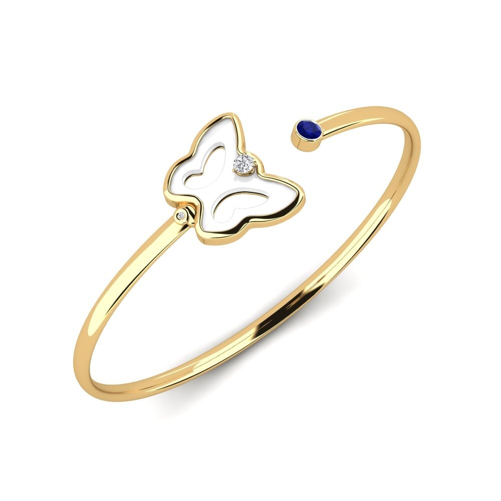 9ct Yellow Gold Sapphire Women's Bracelet Goguen