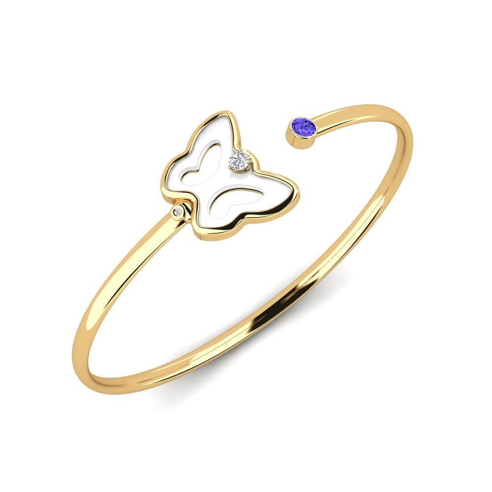 14ct Yellow Gold Tanzanite Women's Bracelet Goguen