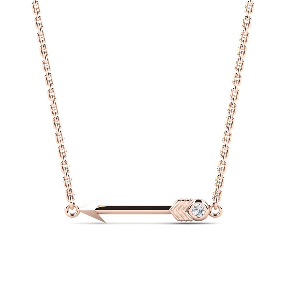 18k Oro Rosa Diamante Collar de Mujer Golduck