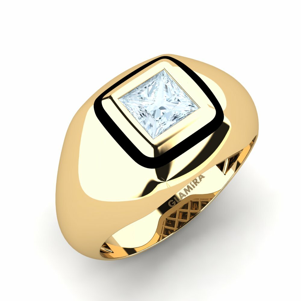 18K Geel Goud Heren Pinkring Golet