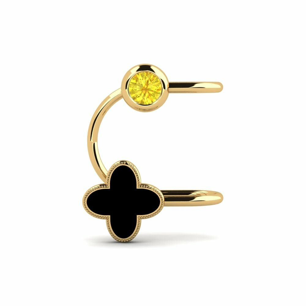 Brazalete de oreja Ear Cuffs Pendientes Golightly Oro Amarillo 375 Zafiro amarillo