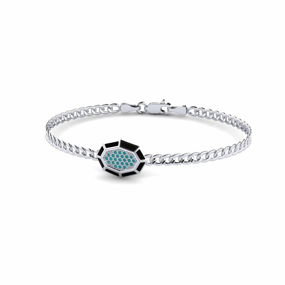 Bracelet pour homme Gommy Diamant Bleu