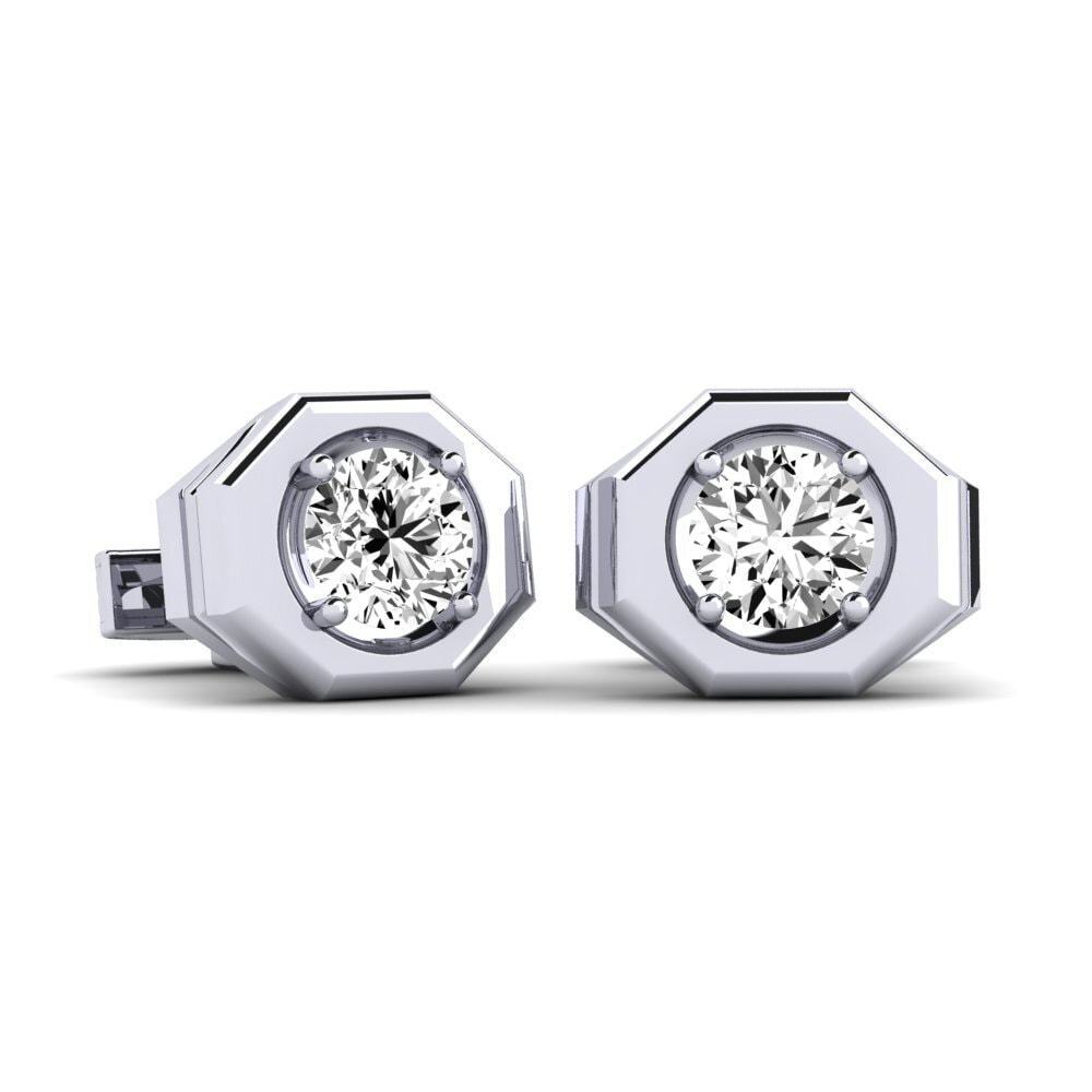 585 Hvidguld Moissanite Manchetknap Gonzalo