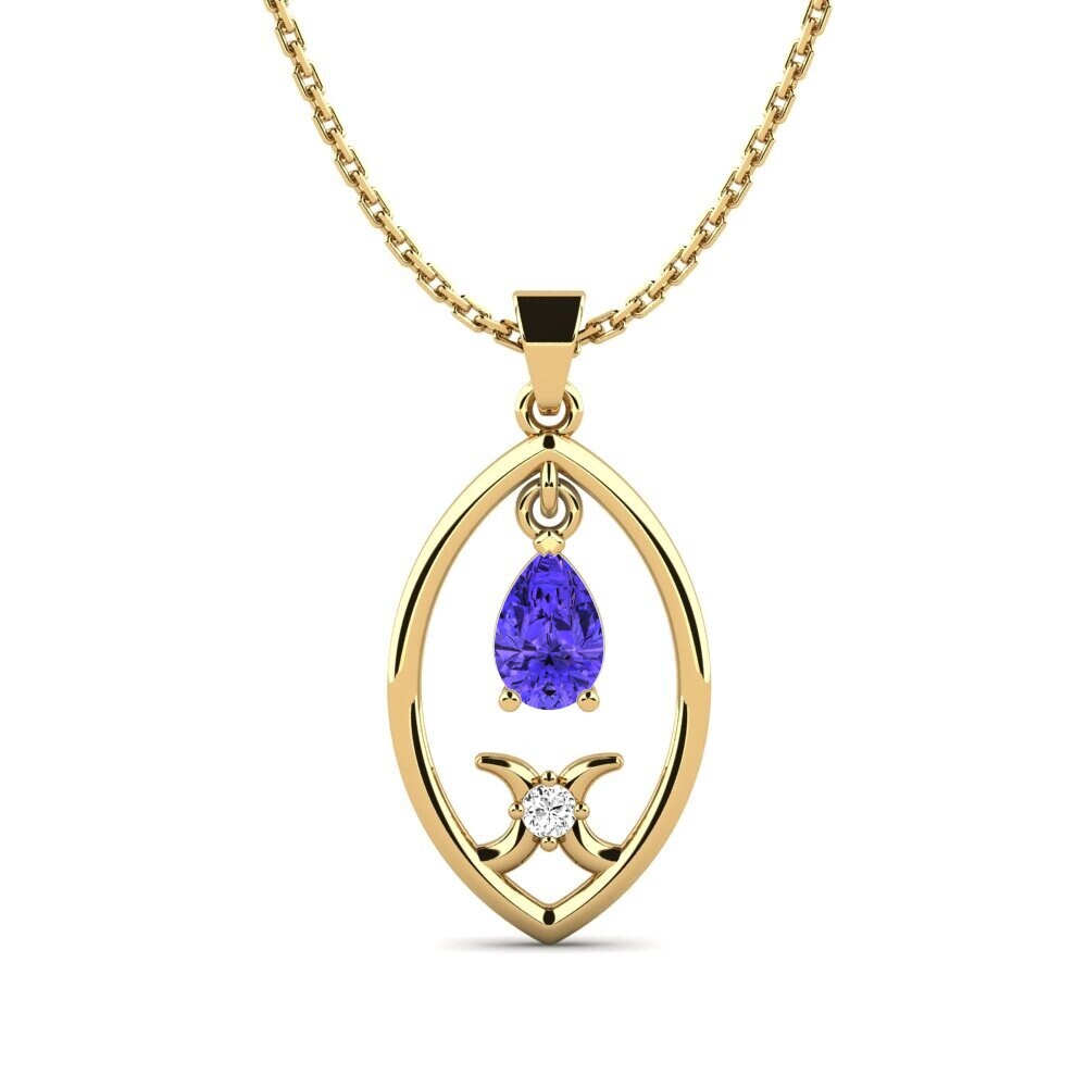 Gelbgold 585 Tansanit Damen anhänger Goretty