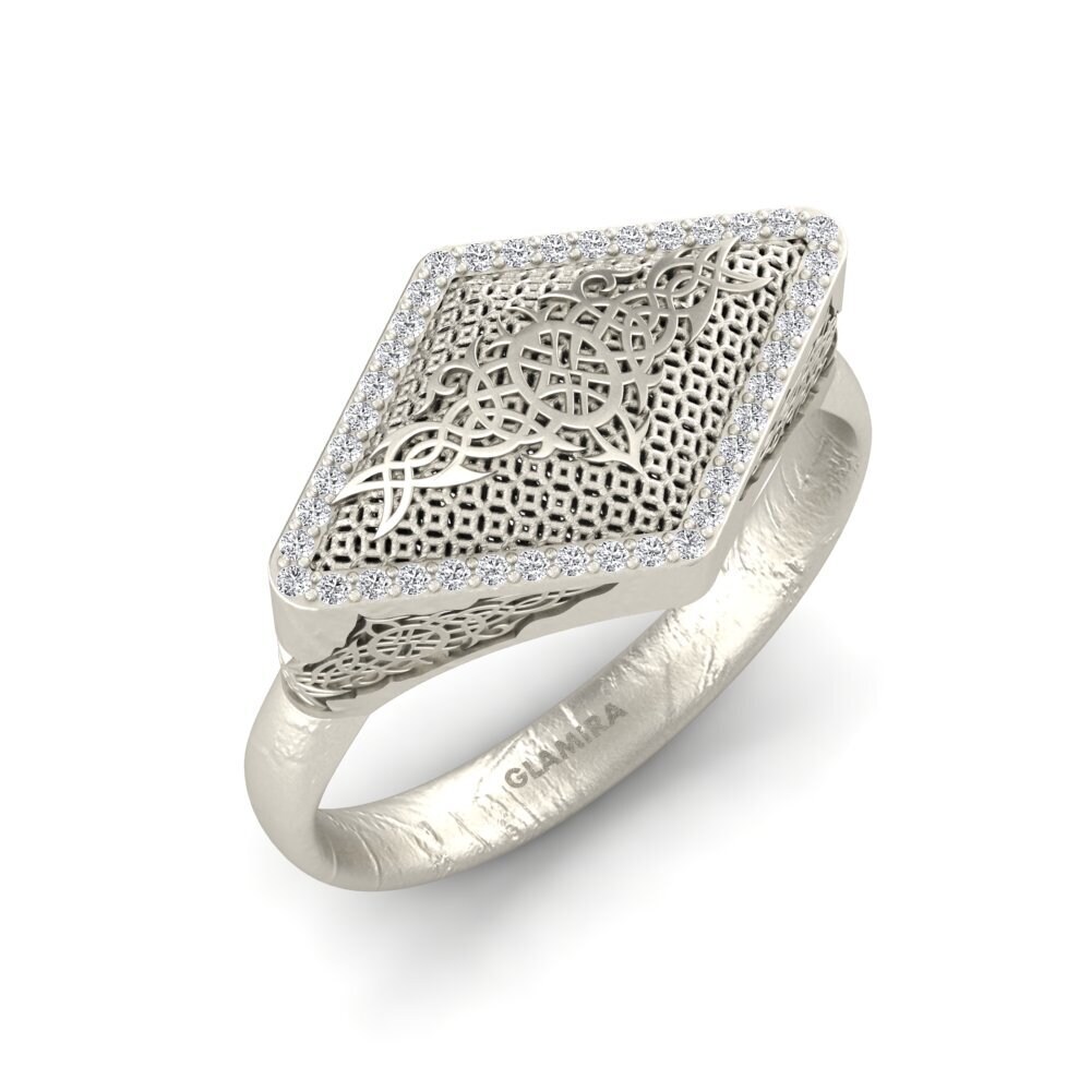 Buy 0.2 Carat Round cut Moissanite 9ct White Gold Men's Ring Gorman ...