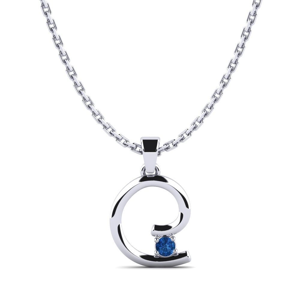 Circonita Azul Oscuro Colgante de Mujer Gosford