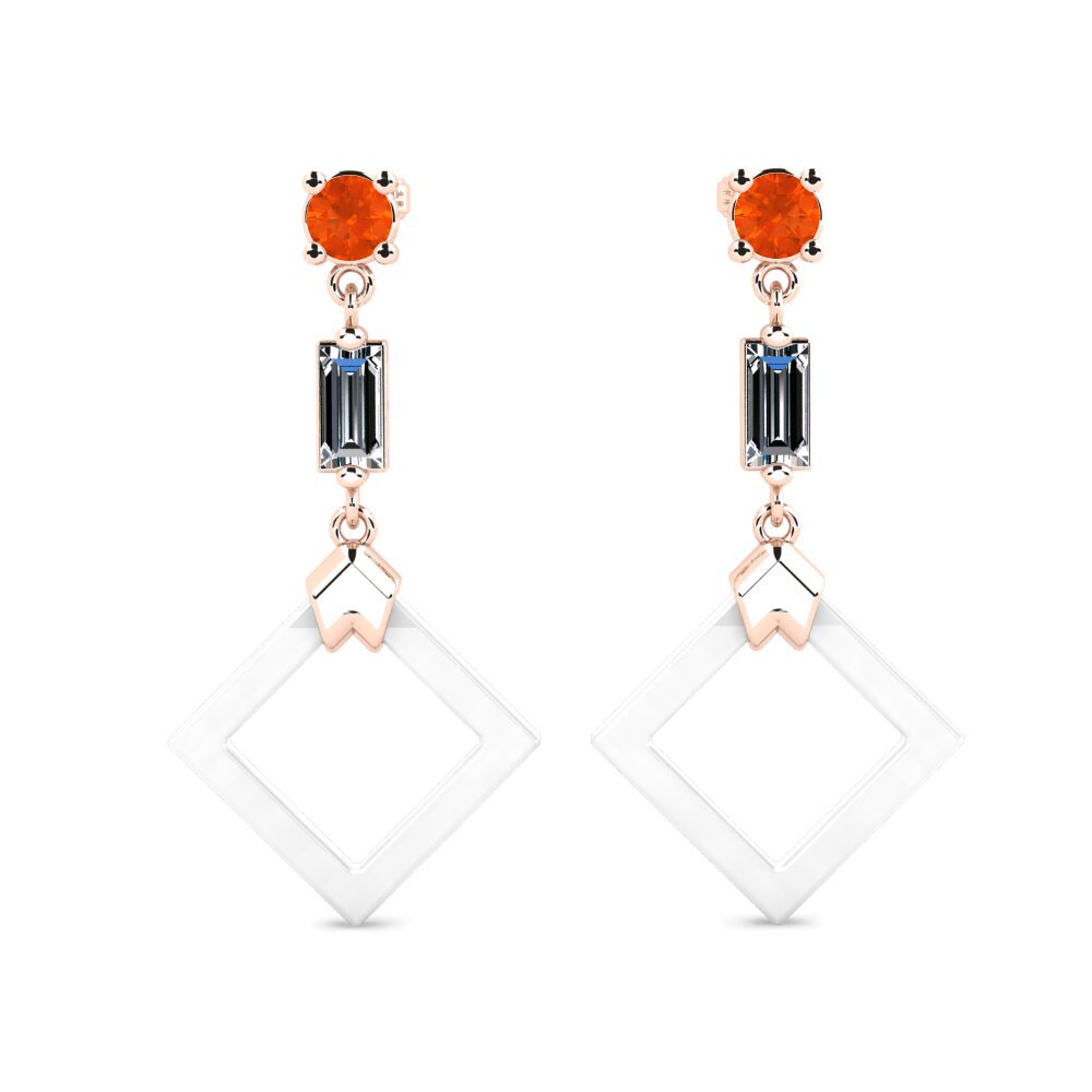 Fire Opal Women's Earring Gosse