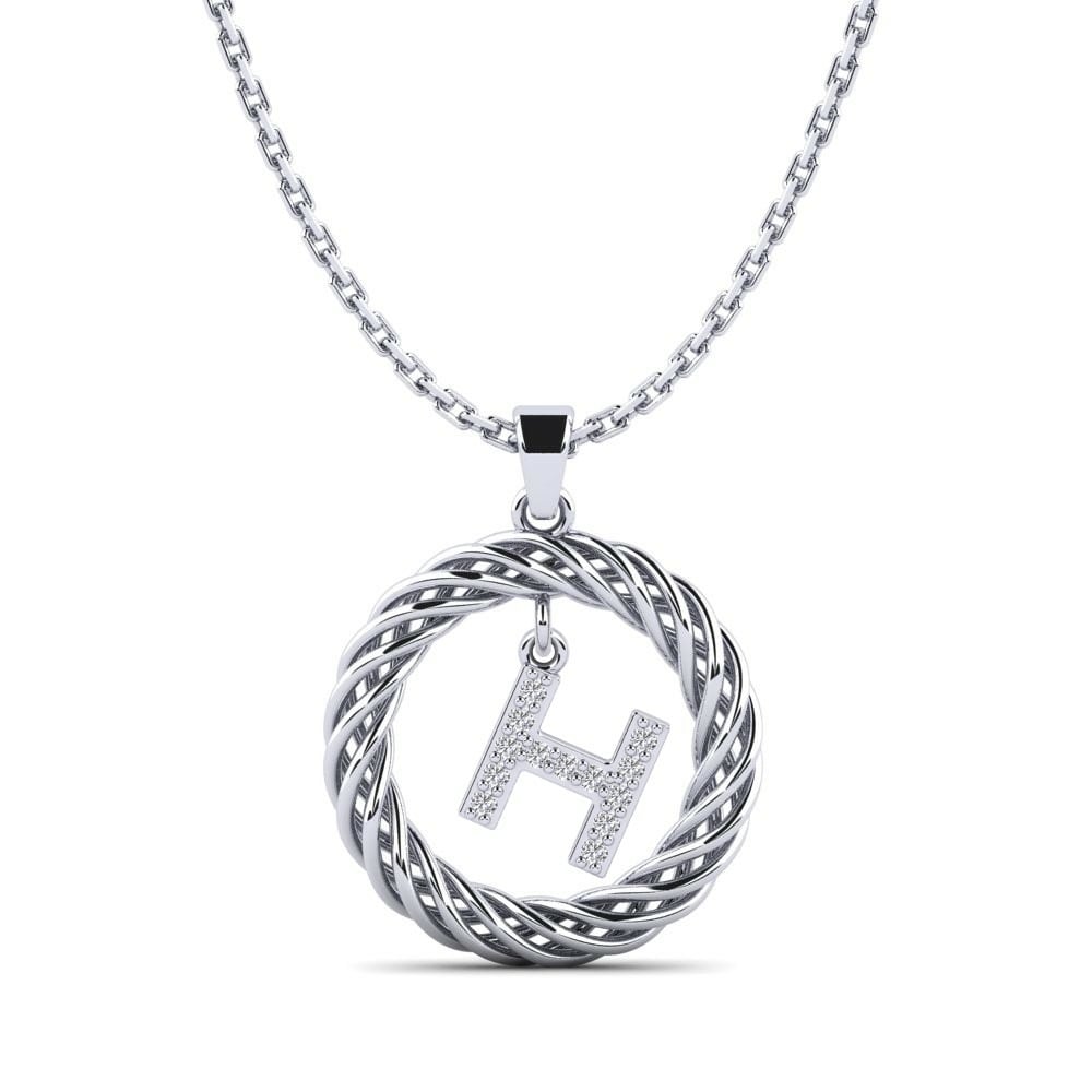 Weißgold 750 Diamant Damen anhänger Goudron - H