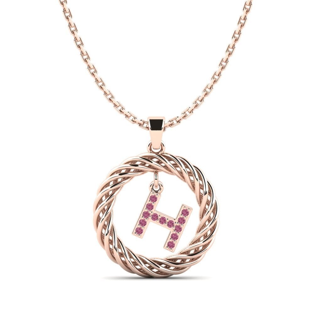 Rotgold 375 Rhodolit-Granat Damen anhänger Goudron - H