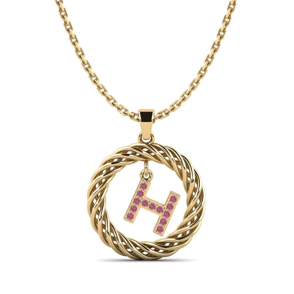 Gelbgold 585 Rhodolit-Granat Damen anhänger Goudron - H