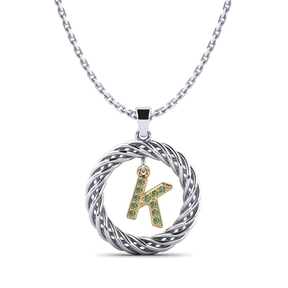 Groene Diamant Dames Hanger Goudron - K